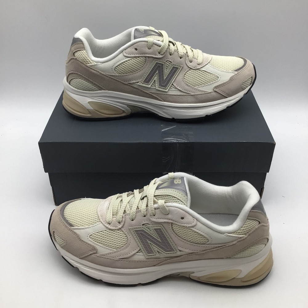 New Balance 2010 Grey Cream Tan Suede Mesh Sneakers U201079X Mens Size 9.5 NEW